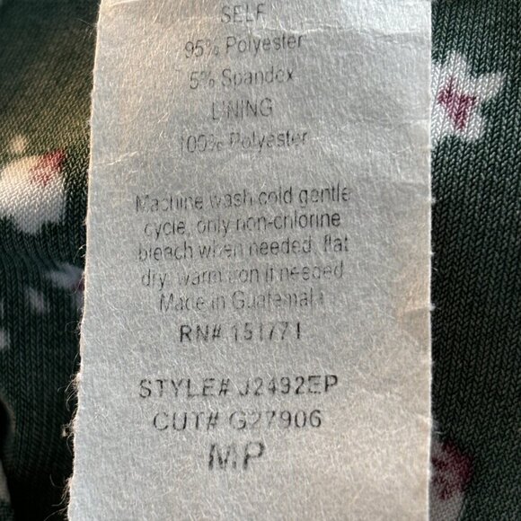 Kaileigh Green Knit Jumpsuit Floral Wide Leg Crop Ankle Size MP NWOT - Picture 8 of 8